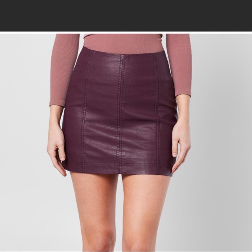 NWT Free People pomegranate wine mini skirt